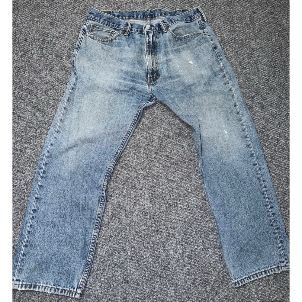 Levi's 505 Regular Fit Straight Leg‎ Jeans Light Wash W38 L29